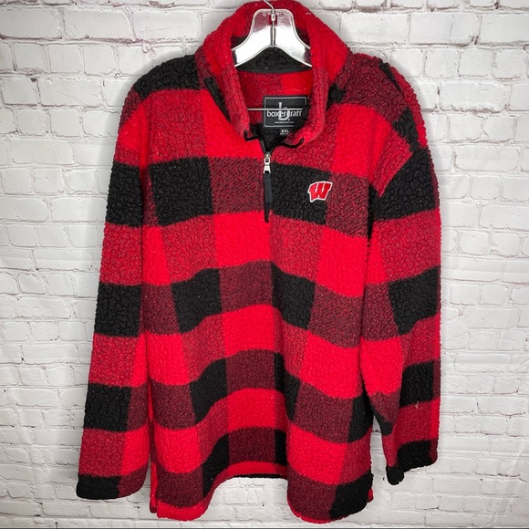 Wisconsin Badgers Sherpa Pullover 2x 